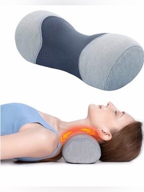 Bespilow Sm Neck Roll Pillow Cervical Memory Foam Pillow Tension Muscle Relief
